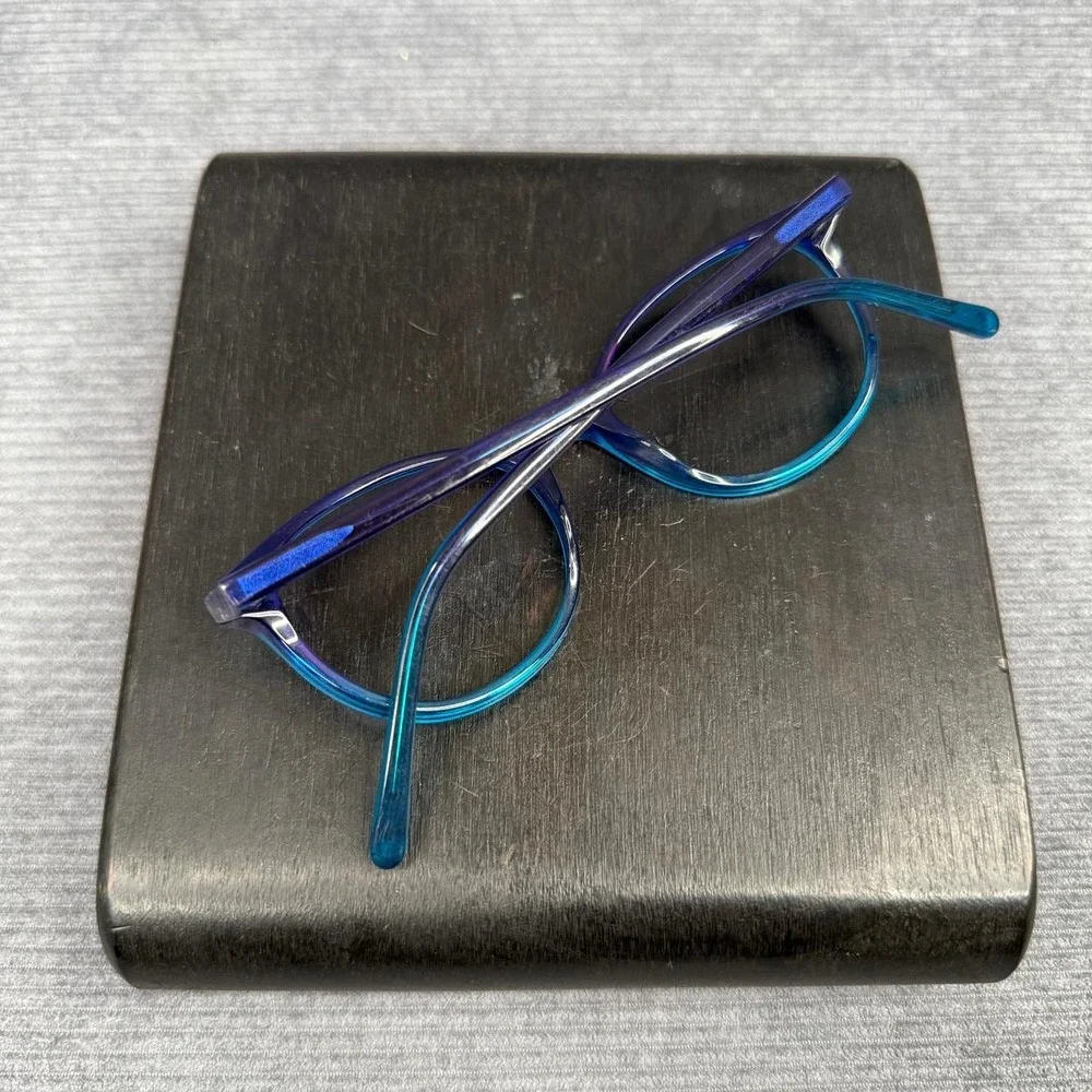 Muse Handmade Blue Purple Ombre Round Eyeglass Frames 35-000272 49-18-140